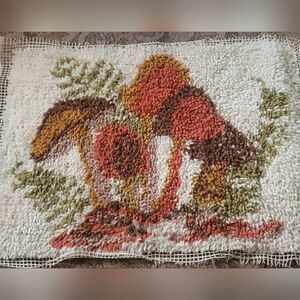 Handmade Mushroom Latch Hook Rug